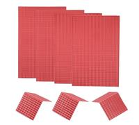 sourcing map Miniatura Techo Tejas PVC Modelo Tejado Azulejos Mini DIY Azulejos Modelo Edificio Juego para Muñecas Casas Jardín Arena 29.5x19.5cm/1.16x0.76" Rojo Paquete de 4,1:50