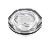 sourcing map Mirilla de Indicador de Nivel de Aceite para Compresor de Aire, Rosca Macho G1, Ventana de Visión de Indicador de Líquido de Vidrio