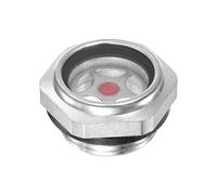 sourcing map Mirilla de Indicador de Nivel de Aceite para Compresor de Aire, Rosca Macho G3/4, Ventana de Visión de Indicador de Líquido de Aluminio