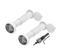 sourcing map Mirilla de puerta, 2 mirillas para puerta con 1 broca de 16 mm, para puerta delantera de 2-3/5 pulgadas a 4-1/8 pulgadas, gran angular de 200 grados, cubiertas de privacidad inversas
