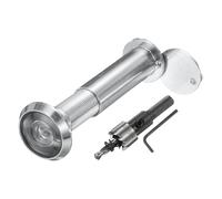 sourcing map Mirilla de puerta, mirilla de visor de puerta con kit de brocas de 16 mm, para puerta delantera de 2-3/5 a 4-1/8 pulgadas, mirillas de ángulo amplio de 200 grados, cubiertas de privacidad