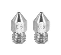 sourcing map MK8 Boquillas extrusoras de impresora 3D, boquilla de acero inoxidable de 0,6 mm, fácil de reemplazar, boquilla de impresión suave de alta velocidad para impresoras 3D de filamento de