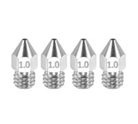 sourcing map MK8 Boquillas extrusoras de impresora 3D, boquilla de acero inoxidable de 1 mm, fácil de reemplazar, boquilla de impresión suave de alta velocidad para impresoras 3D de filamento de 3 mm