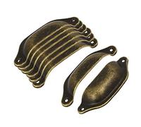 sourcing map Mobiliario Armario Cajón Vintage Estilo Semicírculo Perilla Tirador Manija 8Uds