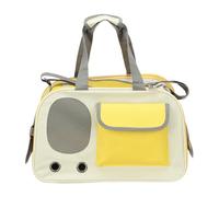 sourcing map Mochila transportadora para mascotas, portátil, expandible y ventilada, tela Oxford para gatos y animales pequeños, bolsa de viaje de 17.7 pulgadas hasta 16 libras, (amarillo), diseñada