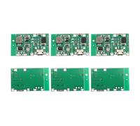 sourcing map Módulo de carga micro USB 4.2V 1A 18650 módulo de carga de batería de litio, 6 unidades, tablero de carga, verde