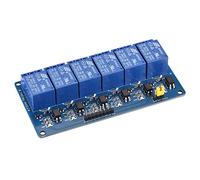 Sourcing Map Módulo De Relé 6 Canales 5V Bajo Nivel Disparador Placa Azul Para DSP Control MCU PLC Hogar Inteligente