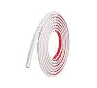 sourcing map Moldura de 3.3 pies x 0.47 pulgadas para paredes, moldura de espejo flexible, autoadhesiva, tira de papel tapiz para bricolaje, zócalo de pared, blanco/dorado