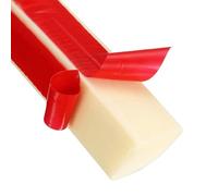 sourcing map Moldura de pared flexible de un cuarto redondo, 1,8 x 2,2 x 159,8 cm, doble tira de goma flexible para esquina de techo, piso de baño, encimera, color marrón