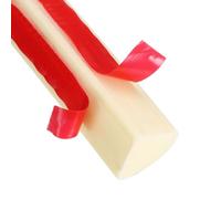 sourcing map Moldura de pared flexible de un cuarto redondo de 1/2 x 1/2 x 79 pulgadas, tira de goma flexible para esquina de techo, piso de baño, encimera, color marrón