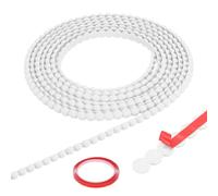 sourcing map Moldura flexible de 10 pies, 8 mm de ancho para despegar y pegar para marco de ventana, baño, espejo, armario, TV, borde de pared, decorativo, color blanco