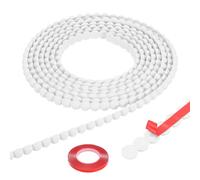 sourcing map Moldura flexible de 10 pies de ancho, 10 mm de ancho, con cinta adhesiva de 5 m para marco de ventana, baño, espejo, borde, armario, TV, borde decorativo, color blanco