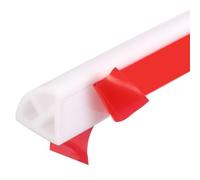 sourcing map Moldura flexible de 118 pulgadas, borde de moldeado flexible, doble cara de silicona para despegar y pegar, barrera de agua de ducha autoadhesiva para suelo, esquina, bañera, color blanco