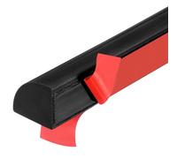 sourcing map Moldura flexible de 157 pulgadas, borde de moldeo flexible, borde de silicona de doble cara, barrera de agua de ducha autoadhesiva para esquina de suelo, bañera, color negro