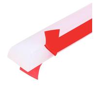 sourcing map Moldura flexible de 98 pulgadas, borde de moldeado flexible, doble cara de silicona para despegar y pegar, barrera de agua de ducha autoadhesiva para esquina de suelo, bañera