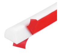 sourcing map Moldura flexible de un cuarto redondo de 59 pulgadas, borde de moldeado flexible, doble cara de silicona para despegar y pegar, barrera de agua de ducha autoadhesiva para esquina de suelo