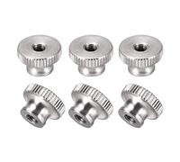 sourcing map Moleteadas Tuercas - M5 Redondo Perillas con Acero Inoxidable 304-6 Pcs