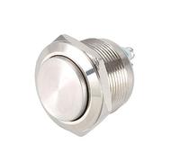 sourcing map Momentáneo Metal Pulsador Interruptor Cabeza Alta 22 mm Diámetro Montaje 1NO 1uds