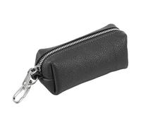 sourcing map Monedero de cuero, monedero de cuero para llaves de coche, monedero de mano, monedero pequeño con llavero para mujeres y hombres, Black, Clásico