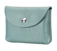 sourcing map Monedero de cuero, monedero pequeño, bolsa de bolsillo portátil, monedero con cierre a presión para mujeres y hombres, tarjeta de crédito, billetes plegados, bálsamo labial, azul claro