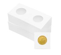 sourcing map Monederos de cartón de 2 x 2 pulgadas, paquete de 100 soportes para monedas de cartón, suministros de colección de monedas, fundas de exhibición de monedas de papel para coleccionistas de