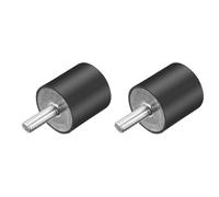 sourcing map Montaje de amortiguación de vibración y amortiguación de caucho m6 con rosca, 0.98"x 0.98", 2 piezas