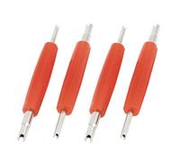 sourcing map Moto O Coche 2 Vías Llanta Válvula Del Neumático Tallo Removedor De Núcleo Herramienta De La Reparación 4 Piezas