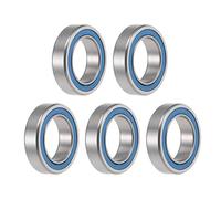sourcing map MR1016-2RS Profunda Ranura Bola Rodamientos 10mm x 16mm x 4mm Doble Sellado Cromado Acero P0(ABEC1) 5uds