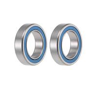 sourcing map MR1016-2RS Profunda Ranura Bola Rodamientos 10mm x 16mm x 4mm Doble Sellado Cromado Acero P0(ABEC1) 2uds