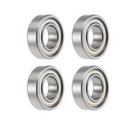sourcing map MR2010ZZ Profunda Ranura Bola Rodamientos 10mm x 20mm x 6mm Doble Blindaje Cromado Acero P0(ABEC1) 4uds