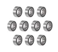 sourcing map MR95-2RS Profunda Ranura Bola Rodamientos 5mm x 9mm x 3mm Doble Sellado Cromado Acero P6(ABEC3) 10uds Rodamientos de Bolas para Equipo Mecánico