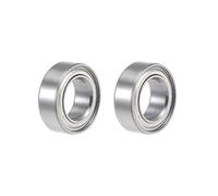 sourcing map MR95ZZ Profunda Ranura Bola Rodamientos 5mm x 9mm x 3mm Doble Blindaje Cromado Acero P6(ABEC3) 2uds