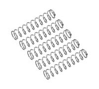 sourcing map Muelle de compresión, 15 piezas de acero inoxidable 304, diámetro exterior de 7 mm, tamaño de alambre de 0.7 mm, longitud libre de 35 mm, tono plateado