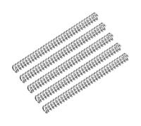 sourcing map Muelle de compresión, 5 piezas de acero inoxidable 304, diámetro exterior de 3 mm, tamaño de alambre de 0,4 mm, longitud libre de 40 mm, tono plateado