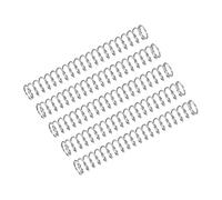 sourcing map Muelle de compresión, 5 piezas de acero inoxidable 304, diámetro exterior de 6 mm, tamaño de alambre de 0,6 mm, longitud libre de 50 mm, tono plateado