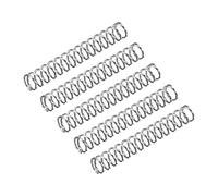 sourcing map Muelle de compresión, 5 piezas de acero inoxidable 304, diámetro exterior de 7 mm, tamaño de alambre de 0,8 mm, longitud libre de 45 mm, tono plateado