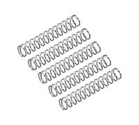 sourcing map Muelle de compresión, 5 piezas de acero inoxidable 304, diámetro exterior de 7 mm, tamaño de alambre de 0,8 mm, longitud libre de 40 mm, tono plateado