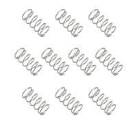 sourcing map Muelle de compresión de 5 mm de diámetro exterior de 0,5 mm, alambre de 10 mm de longitud libre, acero inoxidable 304, pequeño resorte de extensión para proyectos de bricolaje