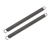 sourcing map Muelle de compresión, diámetro exterior de 10 mm, tamaño de alambre de 1.2 mm, longitud extendida de 255 mm, longitud libre de 150 mm, capacidad de carga de 3 kg, gris 2 unidades