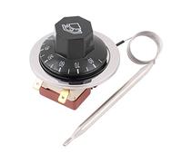 sourcing map NC AC 250 16A 30-85C Temperatura Control Interruptor Capilar Termostato para Horno Refrigerador