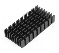 sourcing map Negro 50mmx25mmx10mm Rectángulo Aluminio Disipador Calor Enfriador De Enfriamiento Aleta