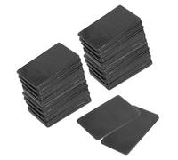 sourcing map Niveladores de muebles, 25 cuñas para muebles, cuñas de plástico negro, firmes y antideslizantes para mesa desigual, patas de tocador y muebles de bricolaje (40 x 25 x 3 mm)