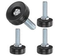 sourcing map Niveladores de patas de muebles de 5/40.6 cm-16 hilos, 4 piezas de 22 mm de largo, patas ajustables para muebles, patas de nivelación roscadas, patas de nivelación roscadas para silla