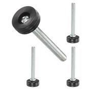 sourcing map Niveladores de patas de muebles de 5/40.6 cm-16 hilos, 4 piezas de 65 mm de largo, patas ajustables para muebles, patas de nivelación roscadas, patas de nivelación roscadas para silla