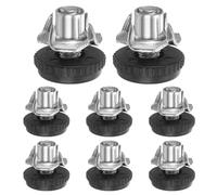 sourcing map Niveladores de patas de muebles de 5/40.6 cm-18 hilos, 8 juegos de patas ajustables de 16.7 mm de largo, patas de nivelación roscadas roscadas para patas de silla, nivelación para mesa