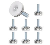 sourcing map Niveladores de patas de muebles de 5/40.6 cm-18 hilos, 8 piezas de 25,4 x 29 mm de largo x 29 mm de ancho, patas de nivelación ajustables para muebles, patas de nivelación roscadas para