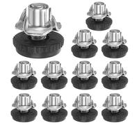 sourcing map Niveladores de patas de muebles de 5/40.6 cm-18, juego de 12 patas ajustables de 22,8 mm de largo, patas de nivelación roscadas roscadas para patas de silla, nivelación para mesa, silla