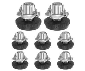 sourcing map Niveladores de patas de muebles de 5/40.6 cm-18, juego de 8 patas ajustables de 24 mm de largo, patas de nivelación roscadas roscadas para patas de silla, nivelación para mesa, silla