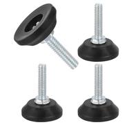 sourcing map Niveladores de patas de muebles de rosca de 1/10.2 cm-20, 4 piezas de 25 mm de largo, patas ajustables para muebles, patas de nivelación roscadas, atornilladas, patas de nivelación para