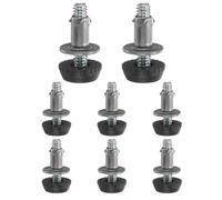 sourcing map Niveladores de patas de muebles de rosca de 1/10.2 cm-20, juego de 8 patas ajustables de 27 mm de largo, patas de nivelación roscadas roscadas para patas de silla, nivelación para mesa